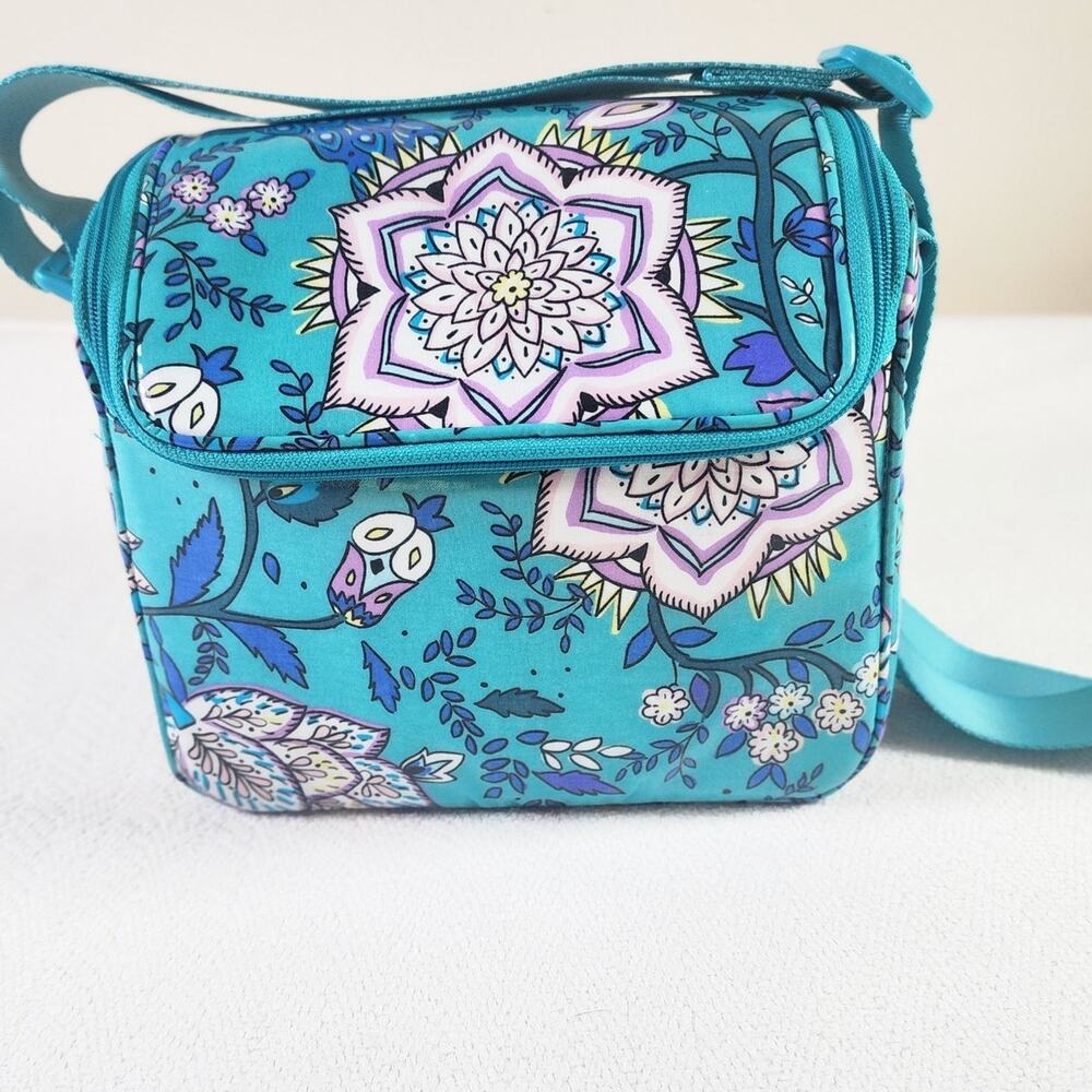 Vera Bradley Lunch Box Stay Cooler Peacock Gardens Insulated Adj Shoulder Strap